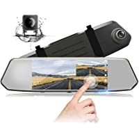1080P Dual Lens Mirror Dash CAM 7 Inch IPS Touch Screen- TOGUARD Front Car Driving Recorder Camera and Rear View…